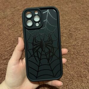 Black Spider Web Protective Phone Case - Unbranded